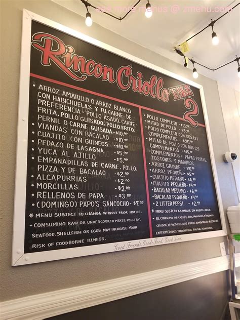 rincon criollo cleveland menu